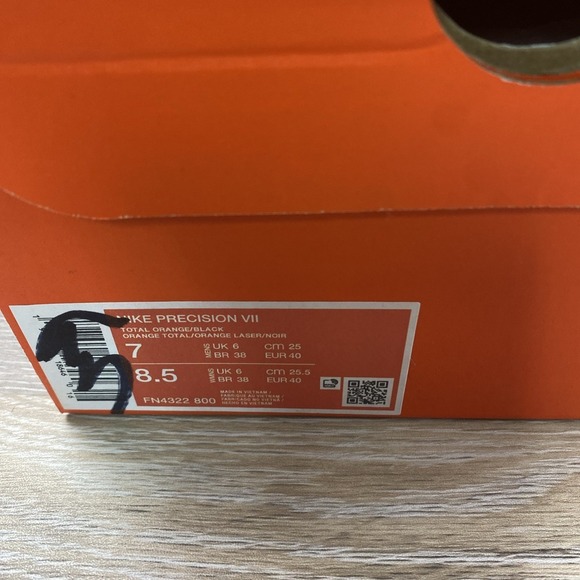 Nike Precision VII 7‎ Men Orange Men Basketball Hoopers Shoes FN4322-800 Sz 7 main image 4